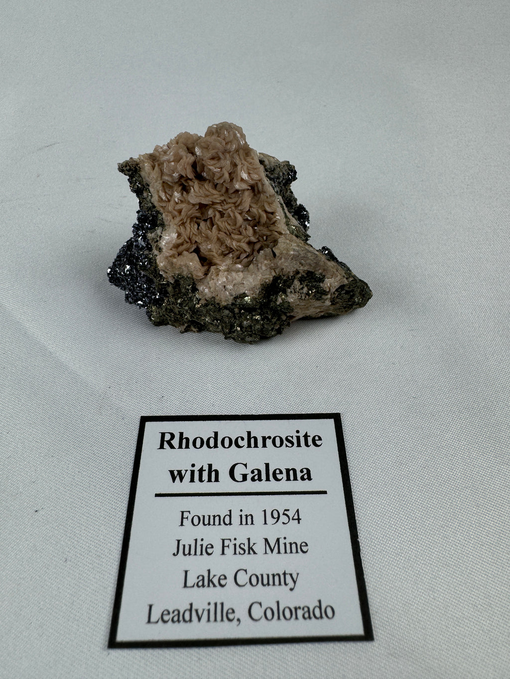 Rhodochrosite with Galena AA-#3